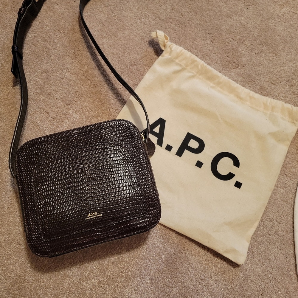 A.P.C. Louisette Lizard Embossed Leather Bag